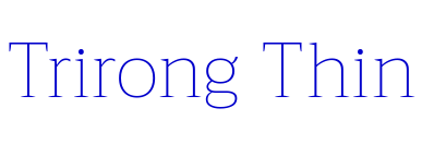 Trirong Thin font